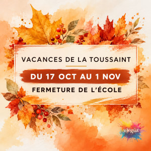 Affiche automnale Vacances de la Toussaint Vacances de la Toussaint ELEGUA | Cours de salsa et bachata à Paris, 77 et proche 91